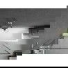 Mexen Next L vonios sienelė, vienos dalies, 100 x 150 cm, juodas raštas, gun metal - 895-100-000-03-70-95