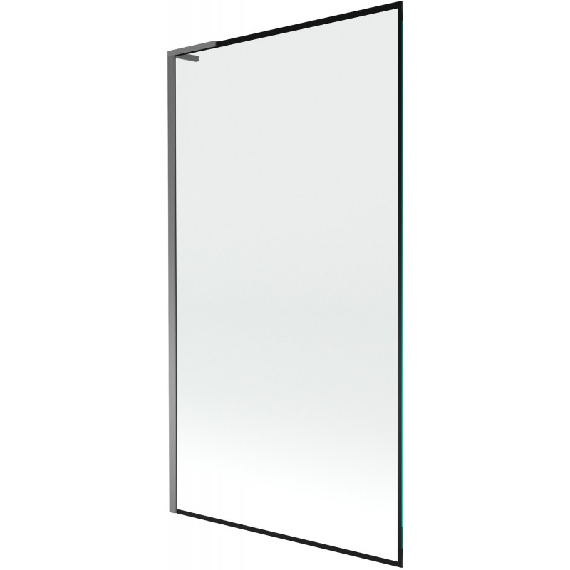 Mexen Next L vonios sienelė 1-duris 100 x 150 cm, juodas rėmelis, gun metal - 895-100-000-03-70-95