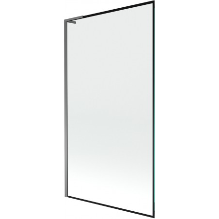 Mexen Next L vonios sienelė 1-duris 100 x 150 cm, juodas rėmelis, gun metal - 895-100-000-03-70-95