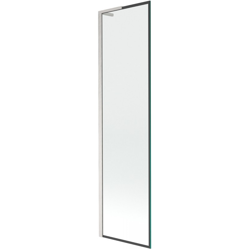 Mexen Next L vonios ekrano 1-duralis 50 x 150 cm, juodas rėmas, šlifuotas nikelis - 895-050-000-03-70-97