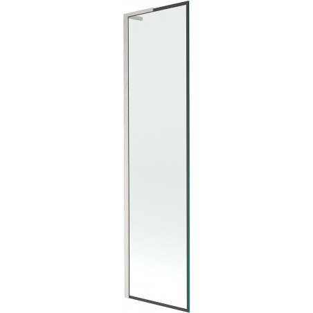 Mexen Next L vonios ekrano 1-duralis 50 x 150 cm, juodas rėmas, šlifuotas nikelis - 895-050-000-03-70-97