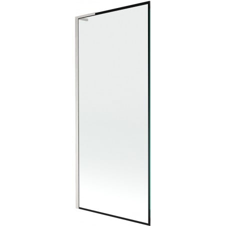 Mexen Next L vonios ekrano viengubos durys 80 x 150 cm, juodas rėmelis, šlifuotas nikelis - 895-080-000-03-70-97