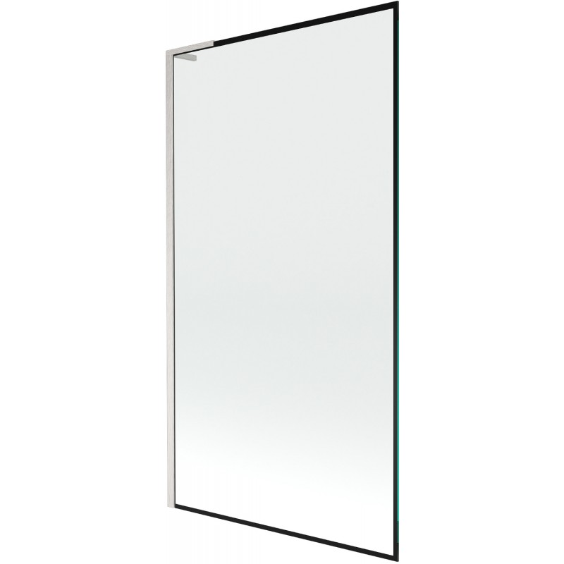 Mexen Next L vonios sienelė, 1-sparnas, 100 x 150 cm, juodas rėmelis, šlifuotas nikelis - 895-100-000-03-70-97