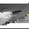 Mexen Next L vienasparnis vonios ekranas 80 x 150 cm, juodas raštas, chromas - 895-080-000-03-77-01