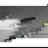 Mexen Next L vonios kambario pertvaras vienasparnis 70 x 150 cm, juodas raštas, baltas - 895-070-000-03-77-20