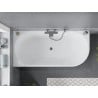 Mexen Mia laisvoji kampinė vonia 150 x 75 cm, balta, gun metal perpildymo - 52691507500L-95