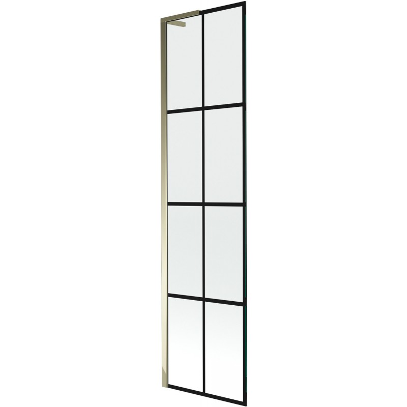 Mexen Next L vonios kambario pertvara, vieno varčios, 50 x 150 cm, juodas raštas, auksinis - 895-050-000-03-77-50