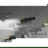 Mexen Next L vonios ekrano 1-durų 60 x 150 cm, juodos spalvos raštas, auksinis šlifuotas - 895-060-000-03-77-55