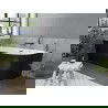 Mexen Mia vonios kambario storis kairysis 150 x 75 cm, balta/juoda, chromas - 52691507575L-01