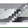 Mexen Mia vonios kambario storis kairysis 150 x 75 cm, balta/juoda, chromas - 52691507575L-01