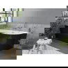 Mexen Mia laisvai pastatoma kampinė kairioji vonia 150 x 75 cm, balta/juoda, matinis nikelis - 52691507575L-97