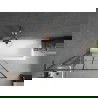 Mexen Next L vonios užuolaida 1 dalies, 90 x 150 cm, juodas raštas, rožinis auksas - 895-090-000-03-77-60