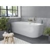 Mexen Mia laisvai pastatoma kampinė vonia 160 x 75 cm, balta, auksinis perpylimas - 52691607500L-50