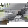 Mexen Mia laisvas kampinis vonios 160 x 75 cm, balta, rožinė auksinė perlaida - 52691607500L-60
