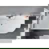 Mexen Mia laisvas kampinis vonios 160 x 75 cm, balta, rožinė auksinė perlaida - 52691607500L-60