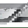 Mexen Mia laisvas kampinis vonia 160 x 75 cm, balta, su gun metal perpildymu - 52691607500L-95