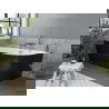 Mexen Mia laisvai stovinti kampinė vonia kairė 160 x 75 cm, balta/juoda, gun gray šlifuota - 52691607575L-66