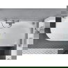 Mexen Mia laisvai pastatoma kampinė vonia dešinėn 160 x 75 cm, balta/juoda, perpus gun gray šlifuota - 52691607575P-66