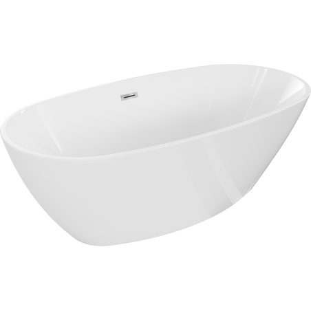 Mexen Eris laisvai pastatoma vonia 155 x 80 cm, balta, chromuotas perteklius - 53441558000-01