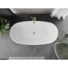 Mexen Eris vonio laisvai stovinti 155 x 80 cm, balta, su aukso perpildymu - 53441558000-50