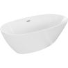 Mexen Eris laisvai stovinti vonia 155 x 80 cm, balta, šlifuotas nikelis - 53441558000-97
