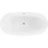 Mexen Eris laisvai stovinti vonia 155 x 80 cm, balta/juoda, chromuota perpylimo sistema - 53441558075-01