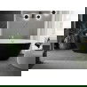 Mexen Eris laisvai stovinti vonia 155 x 80 cm, balta/juoda, chromuota perpylimo sistema - 53441558075-01