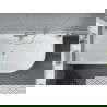 Mexen Mia vonios kambario laisvai pastatoma kampinė kairė, 170 x 80 cm, balta/juoda, nikeliuotas - 52691708075L-97