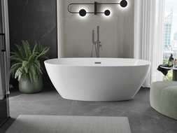 Mexen Eris laisvas vonia 170 x 80 cm, balta, gun gray šlifuota perla - 53441708000-66