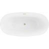 Mexen Eris laisvai stovinti vonia 170 x 80 cm, balta/juoda, perpildymo aukso šlifuotas - 53441708075-55