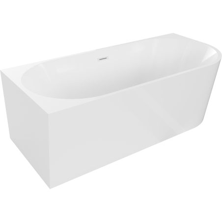 Mexen Mia laisvas kampinis vonia kairėje 180 x 80 cm, balta, baltas perpildymas - 52691808000L-20