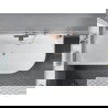 Mexen Mia vonia laisvai stovinti kampe kairė 180 x 80 cm, balta, šlifuoto vario perpildymo - 52691808000L-65