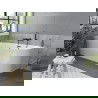 Mexen Mia laisvai stovinti kampinė vonia, kairė 180 x 80 cm, balta, juodas perpildymas - 52691808000L-70