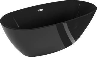 Mexen Eris laisvai pastatoma vonia 170 x 80 cm, juoda, chromuota - 53441708070-01