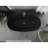 Mexen Eris laisvai stovinti vonia 170 x 80 cm, juoda, chromuota perpylimo anga - 53441708070-01