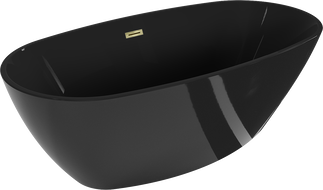 Mexen Eris laisvai pastatoma vonia 170 x 80 cm, juoda, auksinis nutekėjimas - 53441708070-50