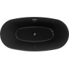 Mexen Eris laisvai pastatoma vonia 170 x 80 cm, juoda, perpylimo anga rožinis auksas - 53441708070-60