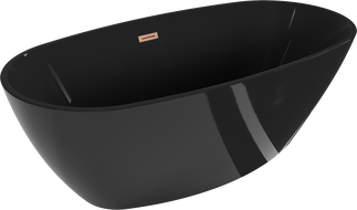 Mexen Eris laisvai pastatoma vonia 170 x 80 cm, juoda, šlifuotas vario perpylimas - 53441708070-65