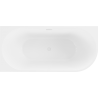 Mexen Mia laisvai stovinti kampinė vonia 180 x 80 cm, balta/juoda, balta pertrauka - 52691808075L-20
