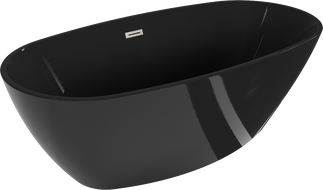 Mexen Eris laisvai pastatoma vonia 170 x 80 cm, juoda, šlifuotas nikelis - 53441708070-97