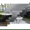 Mexen Mia vonia laisva stovinti kampinė kairė 180 x 80 cm, balta/juoda, gun metal išleidimo anga - 52691808075L-95