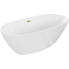 Mexen Eris laisvai pastatoma vonia 180 x 80 cm, balta, auksinis perteklius - 53441808000-50
