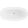 Mexen Eris laisvai stovinti vonia 180 x 80 cm, balta, juodas persipylimas - 53441808000-70