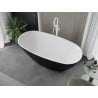 Mexen Eris vonios lenta laisvai stovinti 180 x 80 cm, balta/juoda, perpildymo anga balta - 53441808075-20