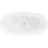 Mexen Eris vonios kambarys laisvas 180 x 80 cm, balta/juoda, šukos auksinė - 53441808075-55