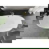 Mexen Eris vonios kambarys laisvas 180 x 80 cm, balta/juoda, šukos auksinė - 53441808075-55