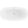 Mexen Eris laisvai pastatoma vonia 180 x 80 cm, balta/juoda, šlifuotas varis - 53441808075-65