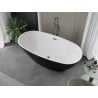 Mexen Eris vonia laisvai stovinti 180 x 80 cm, balta/juoda, gun metal - 53441808075-95