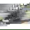Mexen Mia laisvai stovinti kampinė vonia dešinė 180 x 80 cm, balta, baltas perteklius - 52691808000P-20