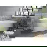 Mexen Mia laisva kampinė vonia dešinė 180 x 80 cm, balta, matinės auksinės perpildymo - 52691808000P-55